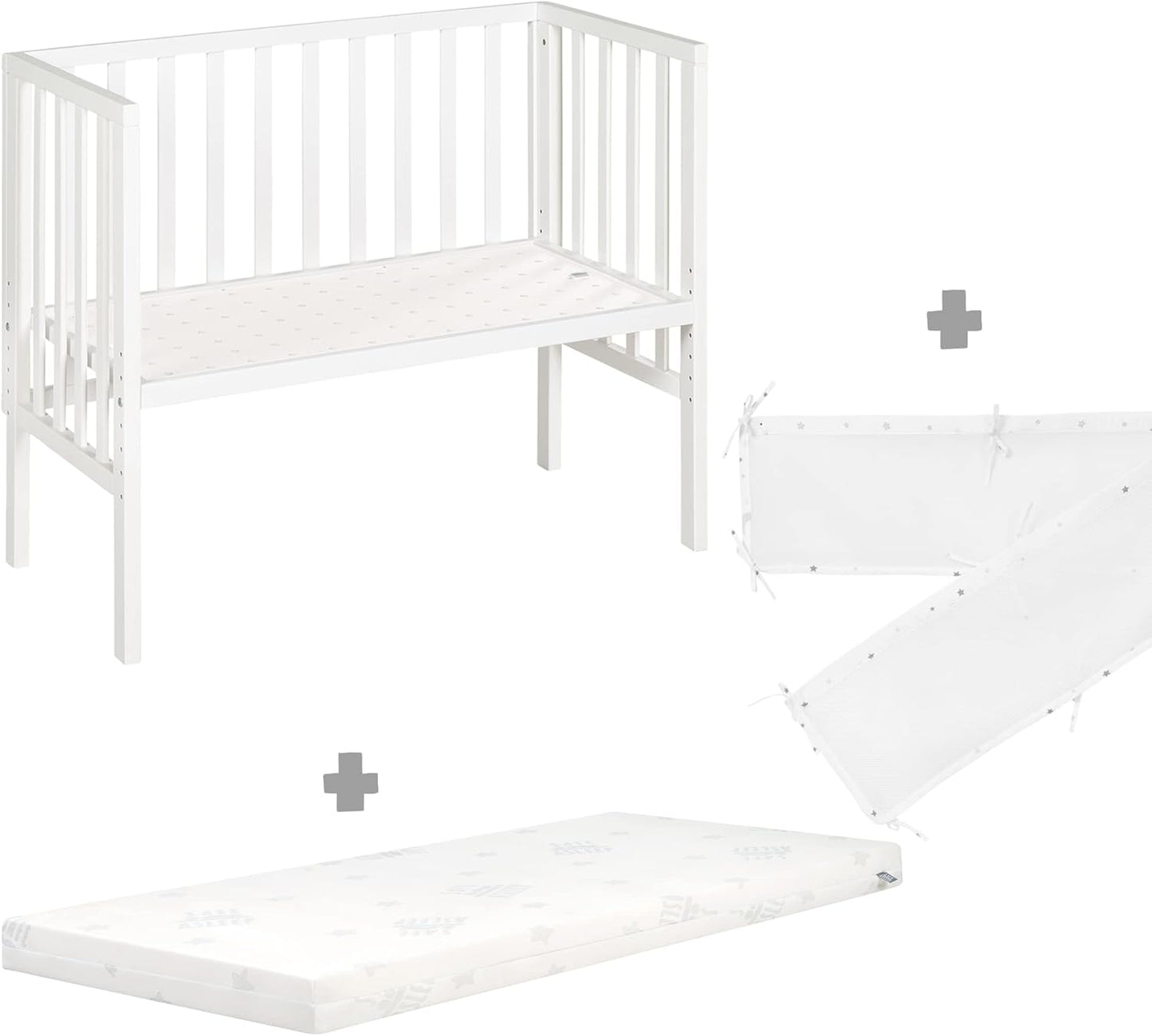 Cododo blanc et bois Blanc / Avec barrière en maille Blanc / Sans barrière en maille Blanc / Avec barrière en maille-Blanc / Sans barrière en maille-