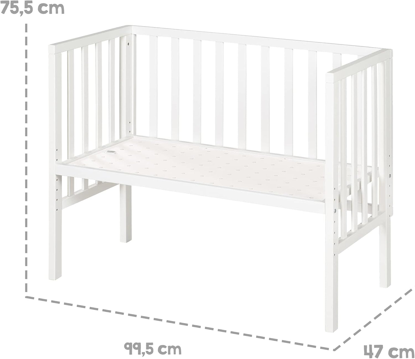 Cododo blanc et bois Blanc / Avec barrière en maille Blanc / Sans barrière en maille Blanc / Avec barrière en maille-Blanc / Sans barrière en maille-
