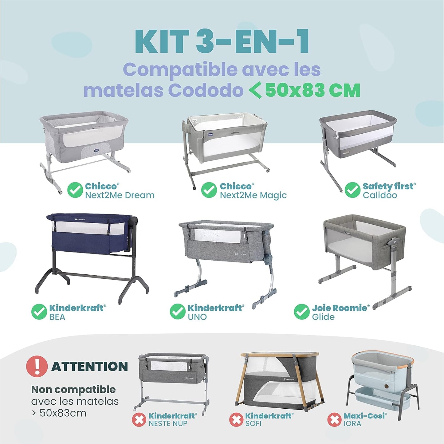 Drap Housse Cododo (Set de 2) + 1 Protège Matelas 50x83 cm / Bleu 50x83 cm / Citron 50x83 cm / Espace 50x83 cm / Bleu-50x83 cm / Citron-50x83 cm / Espace-50x83 cm / Gris-50x83 cm / Océan-50x83 cm / Orange-50x83 cm / Renard-50x83 cm / Rose-50x83 cm / Savane-55x90 cm / Bleu-55x90 cm / Citron-55x90 cm / Espace-55x90 cm / Gris-55x90 cm / Océan-55x90 cm / Orange-55x90 cm / Renard-55x90 cm / Rose-55x90 cm / Savane-