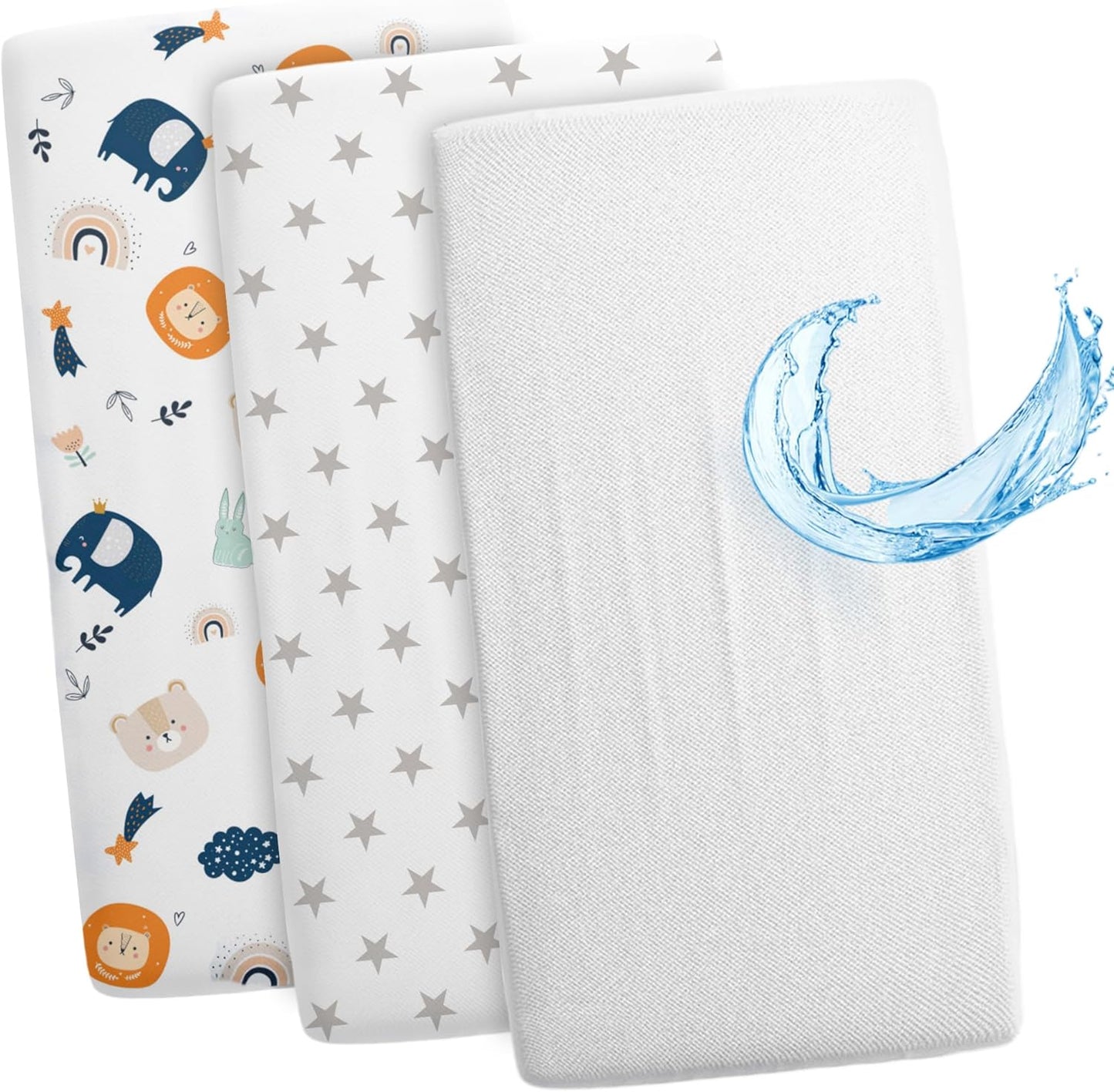 Drap housse cododo 50 x 83 Lot de 3 : 83 x 50 cm / Hiboux Gris Lot de 3 : 83 x 50 cm / Ours en Peluche Lot de 3 : 83 x 50 cm / Safari Blanc Lot de 3 : 83 x 50 cm / Hiboux Gris-Lot de 3 : 83 x 50 cm / Ours en Peluche-Lot de 3 : 83 x 50 cm / Safari Blanc-Lot de 3 : 83 x 50 cm / Étoiles Blanches-Lot de 3 : 83 x 50 cm / Étoiles Blanches Grises-