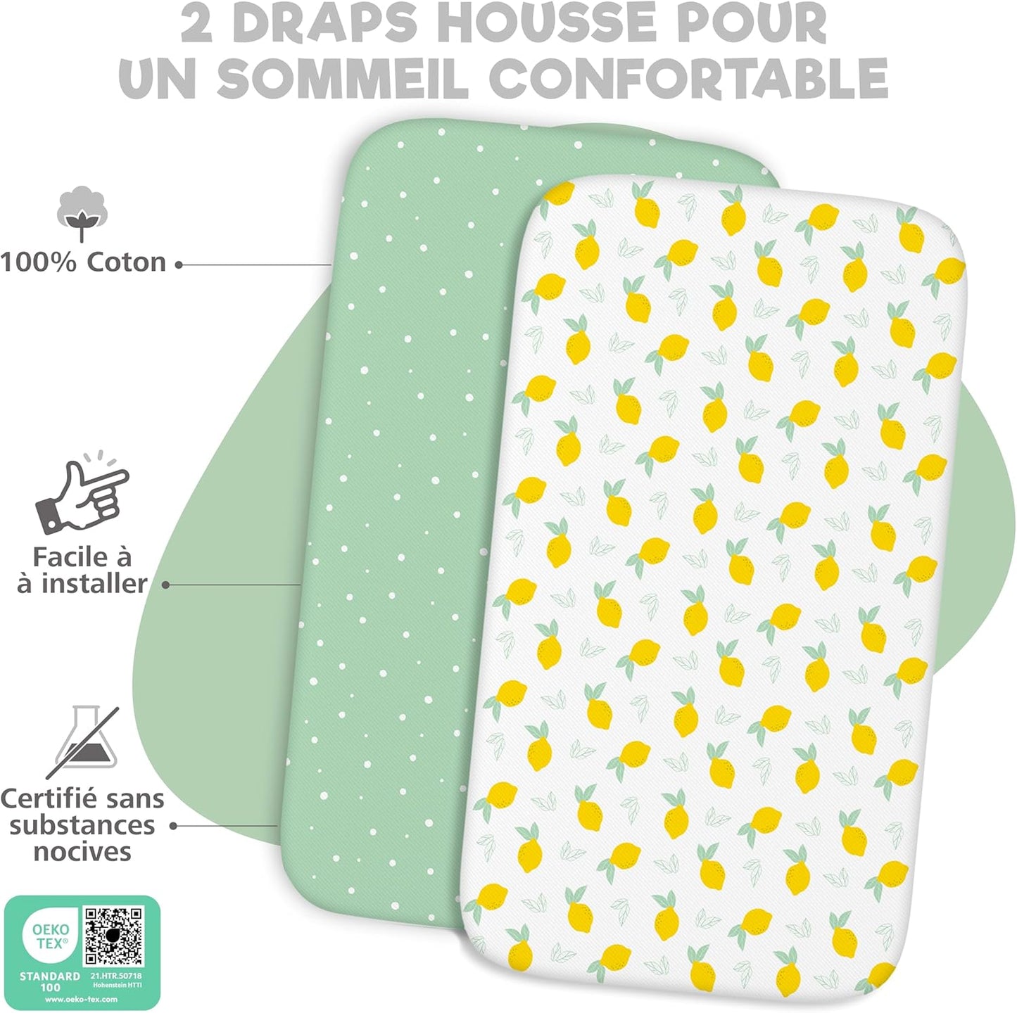 Drap housse cododo 55x90 55x90 cm / Bleu 55x90 cm / Citron 55x90 cm / Espace 55x90 cm / Bleu-55x90 cm / Citron-55x90 cm / Espace-55x90 cm / Gris-55x90 cm / Océan-55x90 cm / Orange-55x90 cm / Renard-55x90 cm / Rose-55x90 cm / Savane-