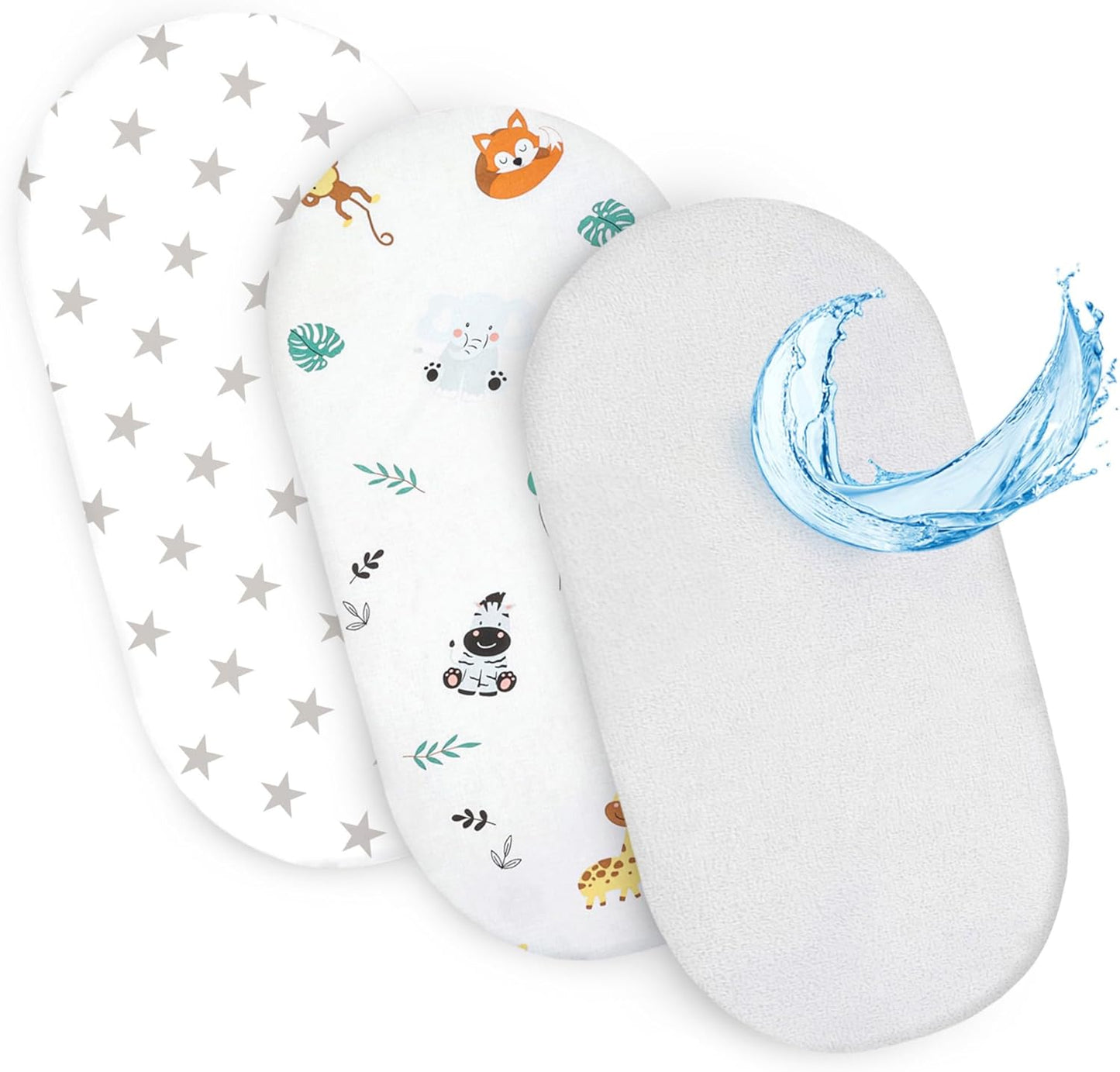 Drap housse cododo 86x50 Lot de 3 : 86 x 50 cm / Hiboux Gris Lot de 3 : 86 x 50 cm / Ours en Peluche Lot de 3 : 86 x 50 cm / Safari Blanc Lot de 3 : 86 x 50 cm / Hiboux Gris-Lot de 3 : 86 x 50 cm / Ours en Peluche-Lot de 3 : 86 x 50 cm / Safari Blanc-Lot de 3 : 86 x 50 cm / Étoiles Blanches-Lot de 3 : 86 x 50 cm / Étoiles Blanches Grises-