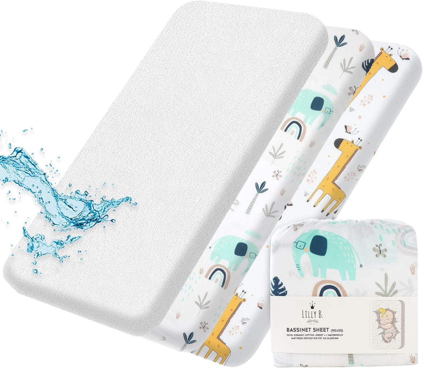 Drap housse cododo 90x50 55 x 90 cm / Jungle 55 x 90 cm / Stars 55 x 90 cm / Jungle-55 x 90 cm / Stars-