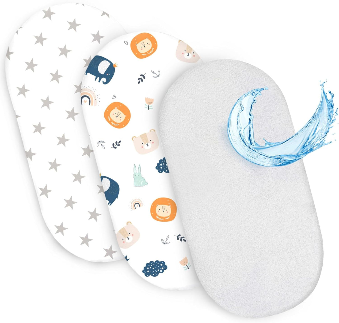 Drap housse cododo 86x50 Lot de 3 : 86 x 50 cm / Hiboux Gris Lot de 3 : 86 x 50 cm / Ours en Peluche Lot de 3 : 86 x 50 cm / Safari Blanc Lot de 3 : 86 x 50 cm / Hiboux Gris-Lot de 3 : 86 x 50 cm / Ours en Peluche-Lot de 3 : 86 x 50 cm / Safari Blanc-Lot de 3 : 86 x 50 cm / Étoiles Blanches-Lot de 3 : 86 x 50 cm / Étoiles Blanches Grises-