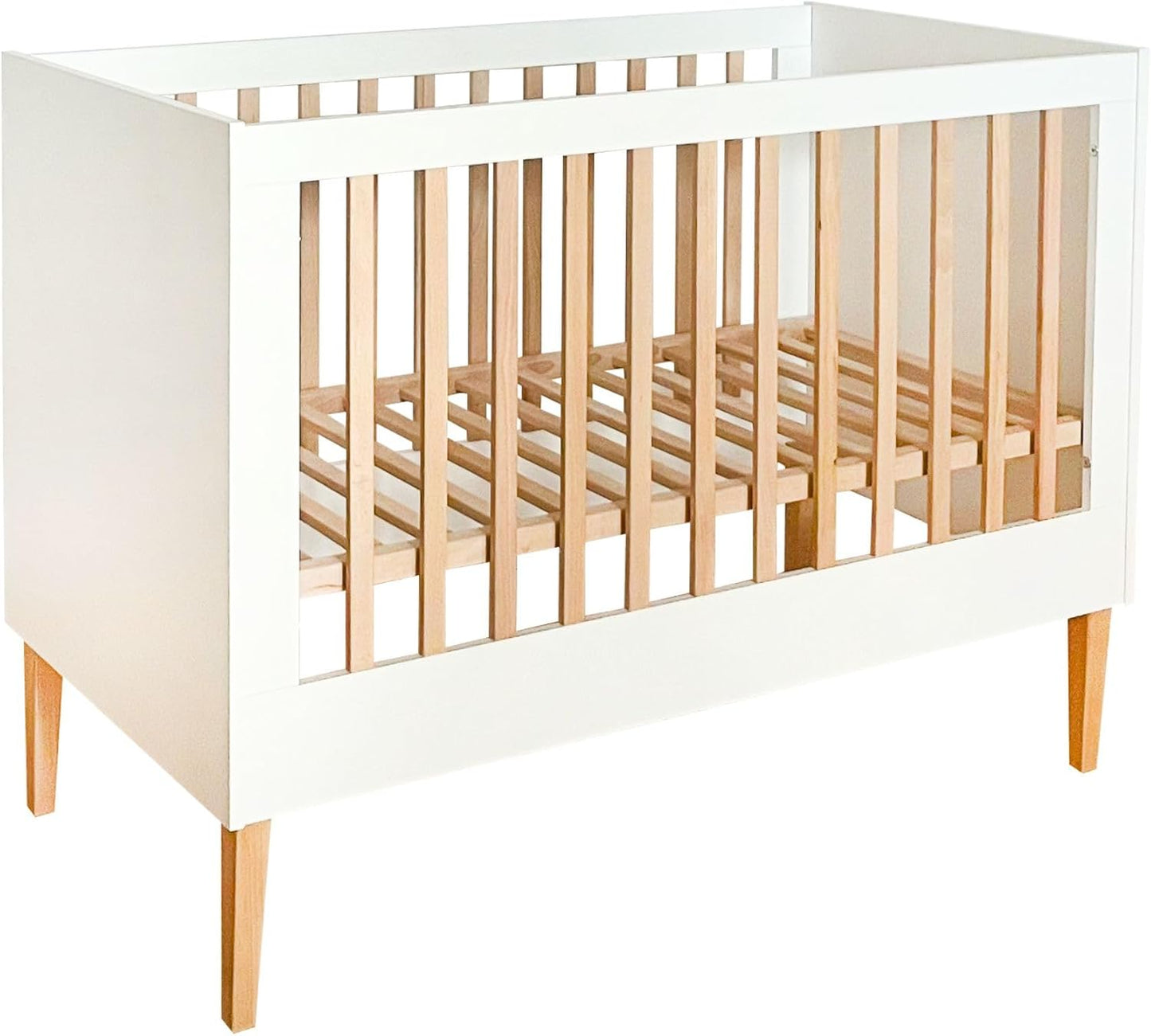 Lit cododo bois évolutif Blanc Gris Blanc-Gris-