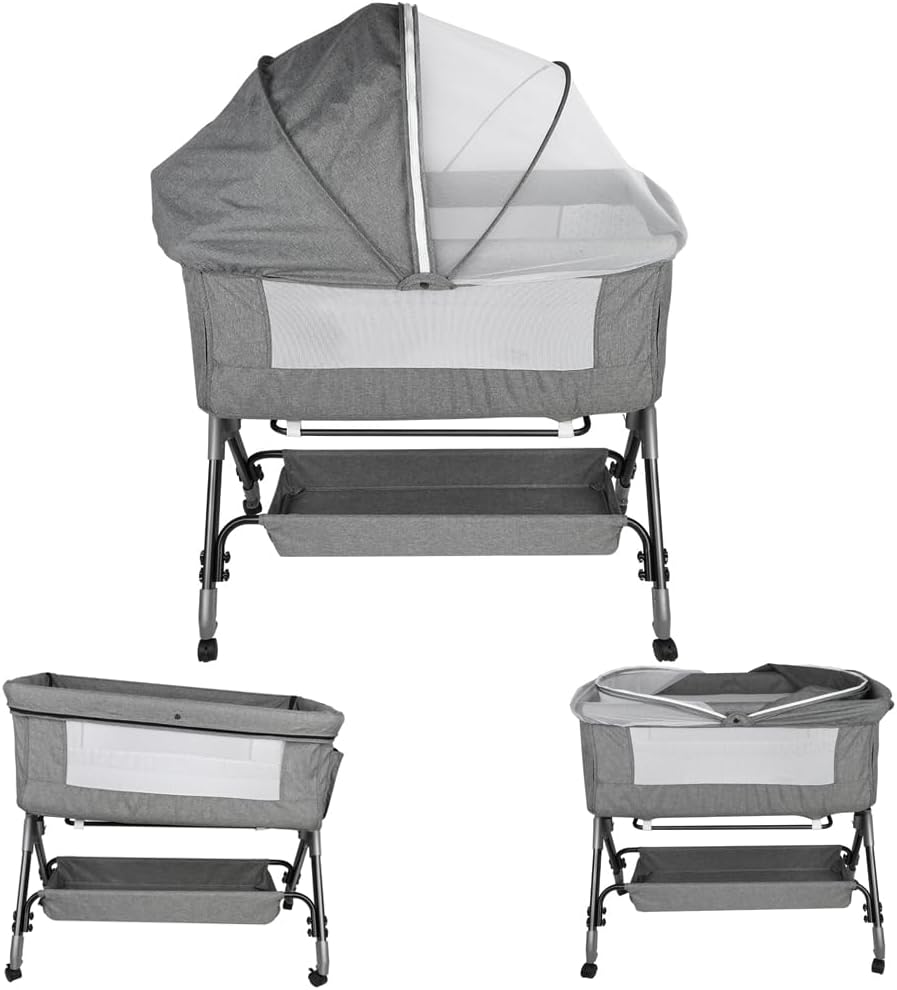 Berceau cododo bascule 113*66*84 Cm-gris 113*66*84 Cm-gris-