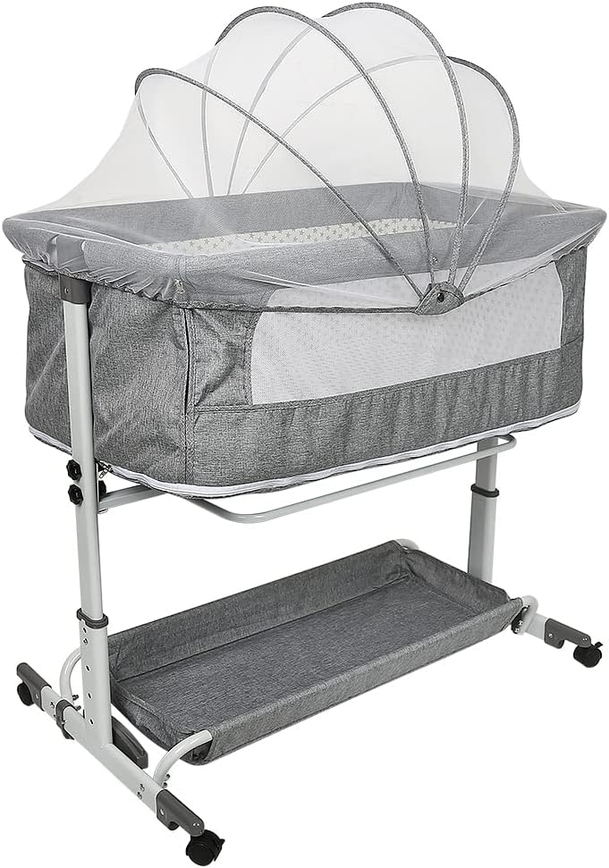 Berceau cododo bascule 113*66*84 Cm-gris 113*66*84 Cm-gris-