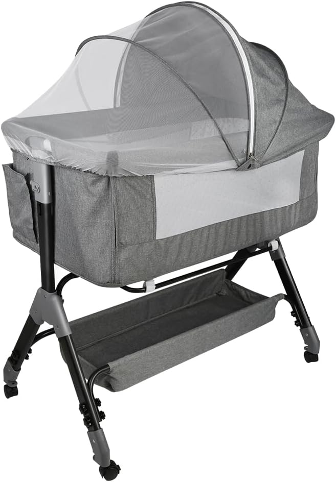 Berceau cododo bascule 113*66*84 Cm-gris 113*66*84 Cm-gris-