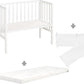 Cododo blanc et bois Blanc / Avec barrière en maille Blanc / Sans barrière en maille Blanc / Avec barrière en maille-Blanc / Sans barrière en maille-