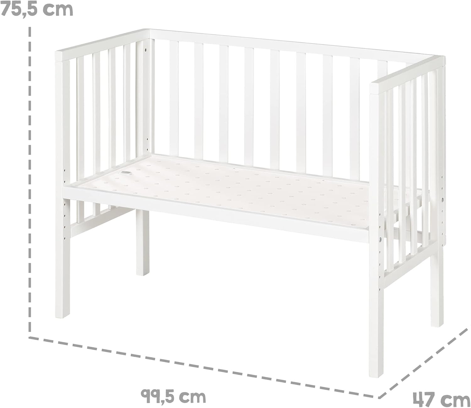 Cododo blanc et bois Blanc / Avec barrière en maille Blanc / Sans barrière en maille Blanc / Avec barrière en maille-Blanc / Sans barrière en maille-