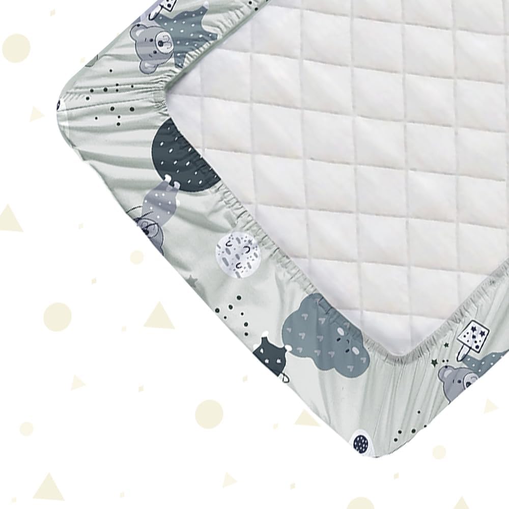 Drap housse cododo 50 x 85 Pack of 2 (85 x 51 cm) / Teddy Gris et Lune Pack of 2 (85 x 51 cm) / Teddy Gris et Lune-