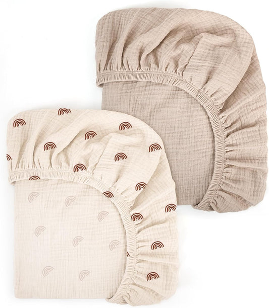 Drap housse cododo 40x80 Arc-en-ciel Brun Clair Soleil Arc-en-ciel-Brun Clair-Soleil-Vert-