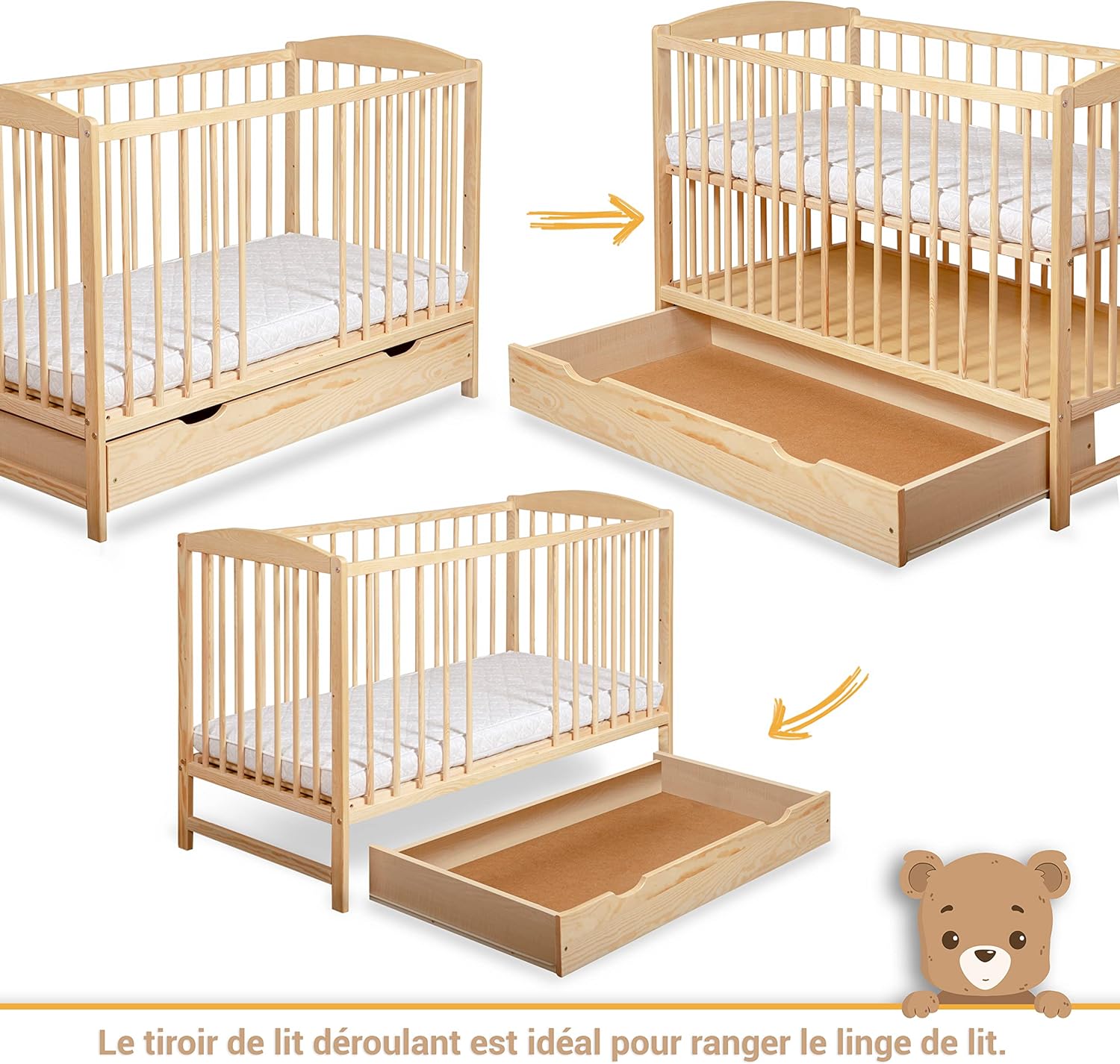 Lit cododo bois naturel Default Title Default Title-