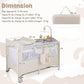 Lit cododo facilement transportable Beige Gris Beige-Gris-